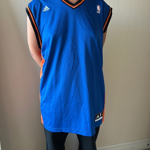 Adidas Blue and Orange Sports Jersey - Picture 1 of 3